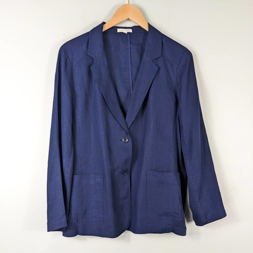 Gorgeous Eileen Fisher Irish Linen Blazer.